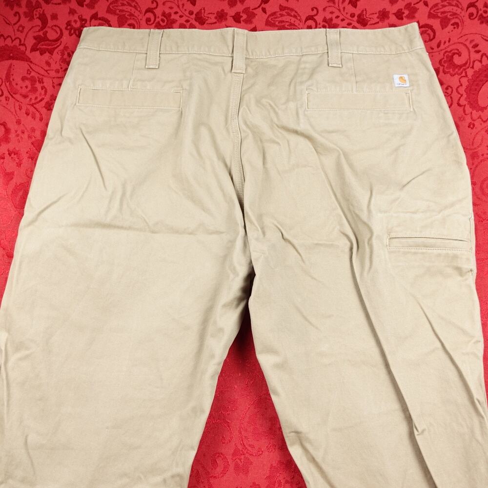 Carhartt Work Pants Men's 42x30 Relaxed Fit Twill 5-Pocket Dark Khaki‎ BN0095-M